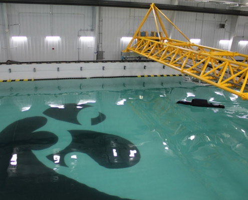 The Tigerhawk on the wave basin’s floor is the world’s largest.