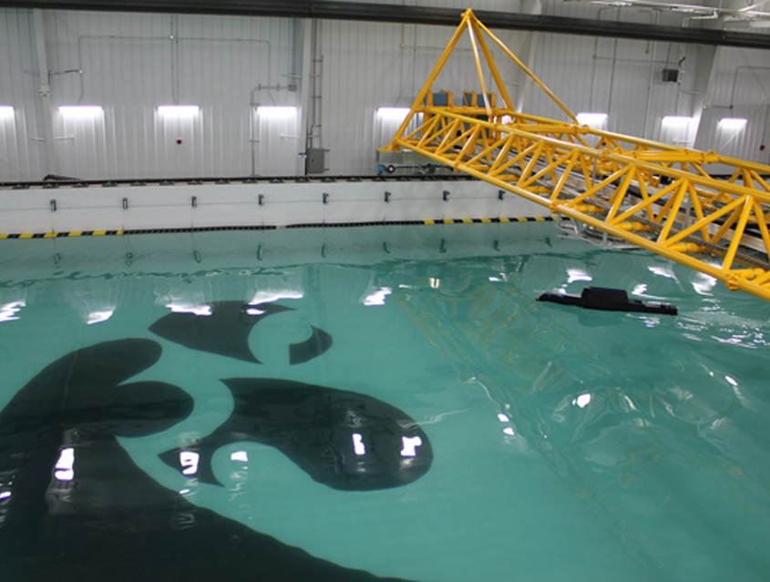 The Tigerhawk on the wave basin’s floor is the world’s largest.