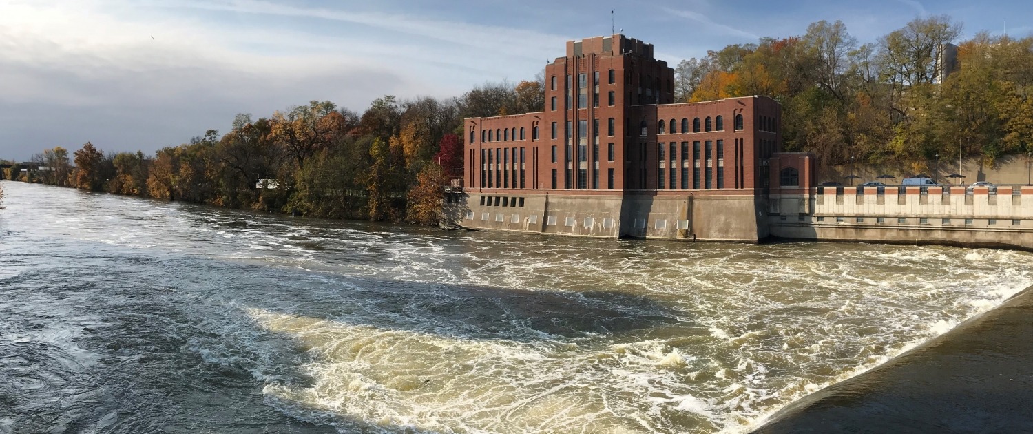 A view of Stanley Hydraulics Lab and the Iowa River